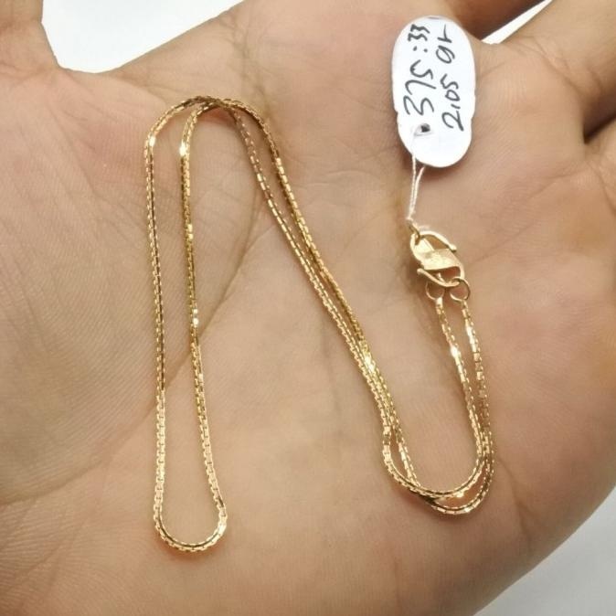 TERBARU KALUNG ANAK ITALY SANTA EMAS KUNING PERHIASAN MAS 375 GOLD ORIGINAL 