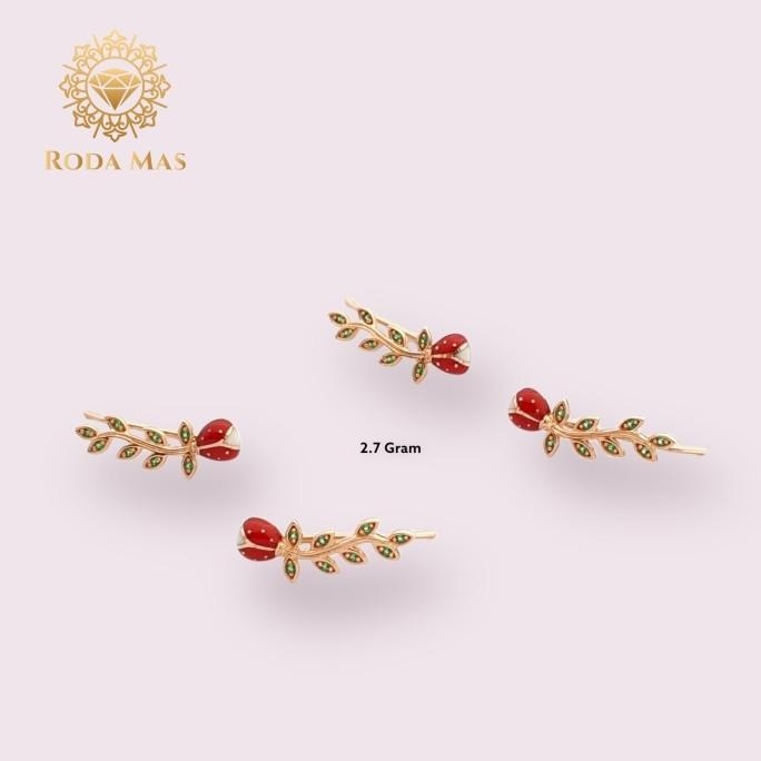BIG SALE ANTING GIWANG STROBERI EMAS ASLI KADAR 17K 