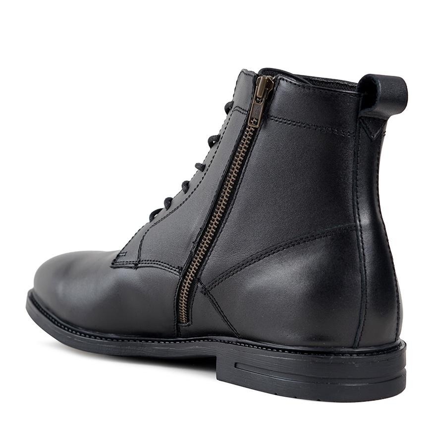 Prabu - Gayuh Bla Zipper Boots Kulit Pria Hitam
