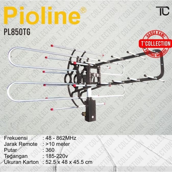 TERMURAH - ANTENA TV DIGITAL PUTAR PIOLINE + REMOTE KONTROL | PL850TG | ORIGINAL