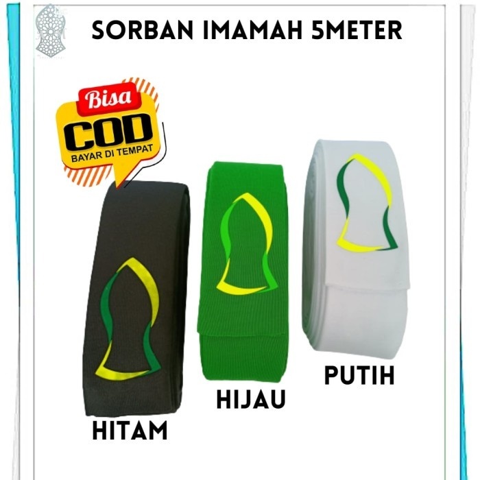 sorban Sorban Imamah 5 Meter Sorban 5 Meter Sorban Udeng Udeng 5 Meter Sorban - Putih, 5 Meter(Y3A0)