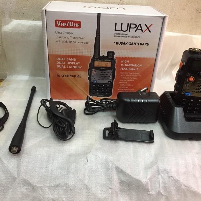 HT LUPAX UV5RA DUAL BAND TRANSCEIVER WITH WIDE BAND COVERAGE