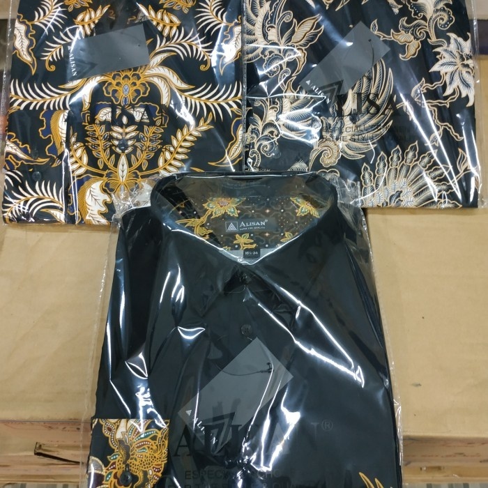 Kemeja Batik Alisan Lengan Panjang Size Jumbo 16.5-17.5