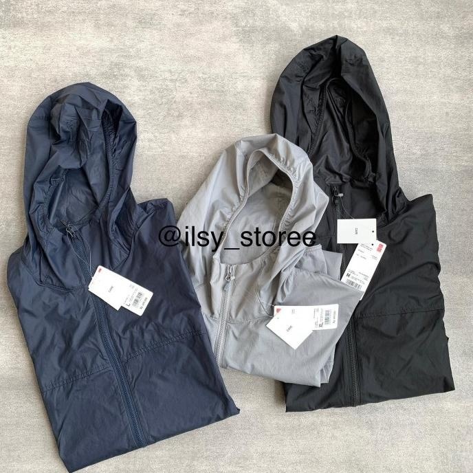 READY STOCK JAKET PARKA SAKU UV-PROTECTION UNIQLO 