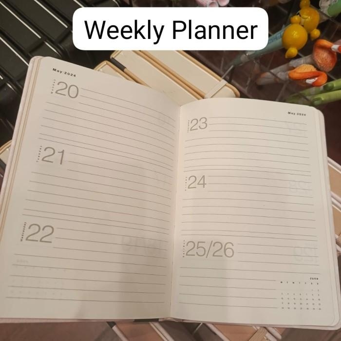 

Typo Buku Jurnal Weekly Planner Mingguan Jadwal 2024 A5 Original Unik