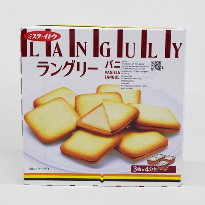 

Mr Ito Languly Vanilla Cream Sandwich / Kukis Krim Vanila 129.6 Gr Best Seller