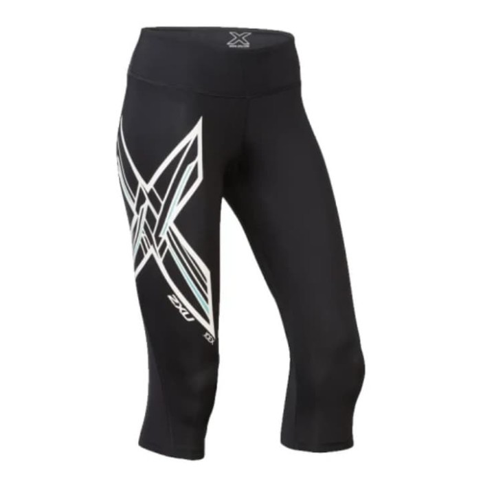 ✅Baru Celana Lari 2Xu Women'S Ice X Mid Rise 3/4 Compression Tight - Black Diskon