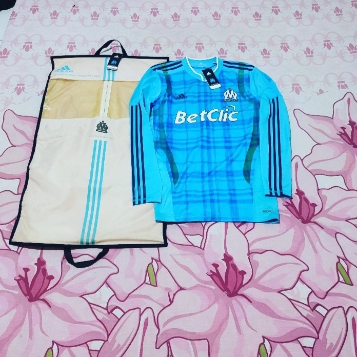 ✅Baru Jersey Original Marseille Home 2010-11 Techfit Sz Xl 80*55 Bnwt Berkualitas
