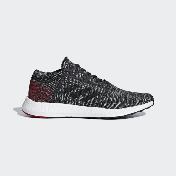 ✅New Adidas Men Pureboost Go Shoes Carbon Black Red Original Berkualitas