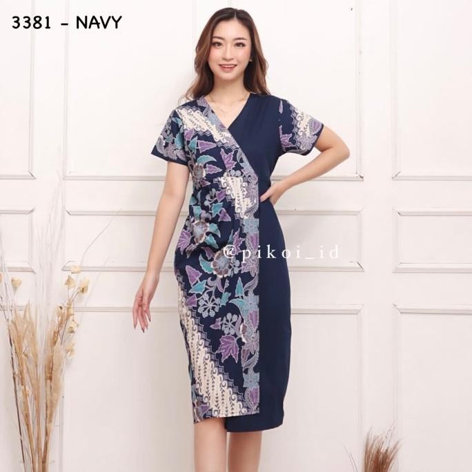 Big Sale Dress Batik Wanita Modern / Terusan Batik Lengan Pendek / Kimono Ikat Original