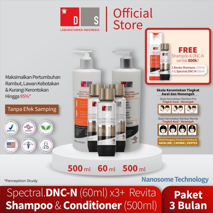 ✅New Ori Paket Hemat Spectral Dnc-N With Nanoxidil 3 Bulan Untuk Wanita Terbaru