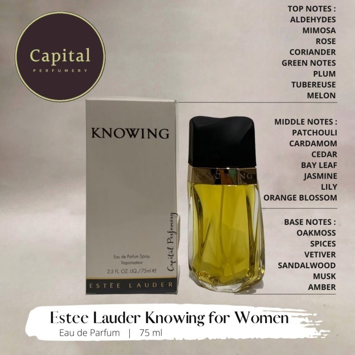 ✅New Ori Parfum Original E Lauder Knowing For Women Edp 75 Ml Terbaru