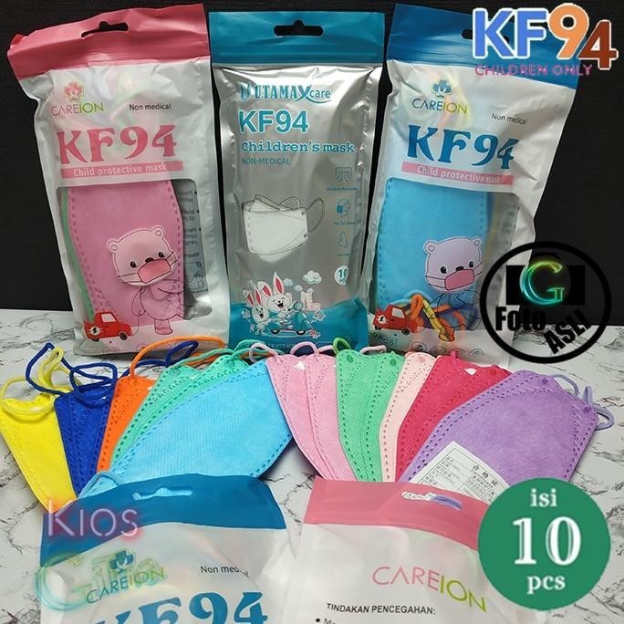 Model baru - Masker KF94 Anak CAREION UTAMA Isi 10pcs 4ply Warna Mix Kids