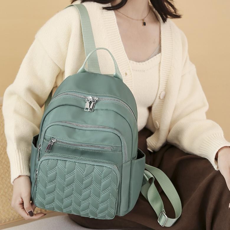 Elegansi dalam Setiap Genggaman. LV0372 Tas Ransel Wanita Tas Kain Backpack Handbag Wanita ||