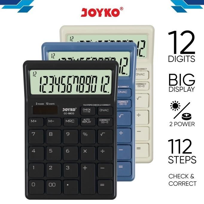 

Big Sale - Calculator Kalkulator Joyko CC-58CO 12 Digits ,.