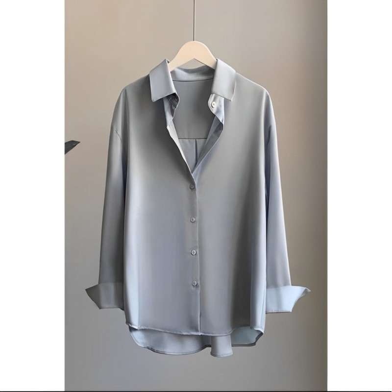 HemClo Kemeja Basic Ukuran S M L XL XXL XXXL XXXXL | Kemeja Basic Jumbo | Kemeja Polos Wanita Bigsiz