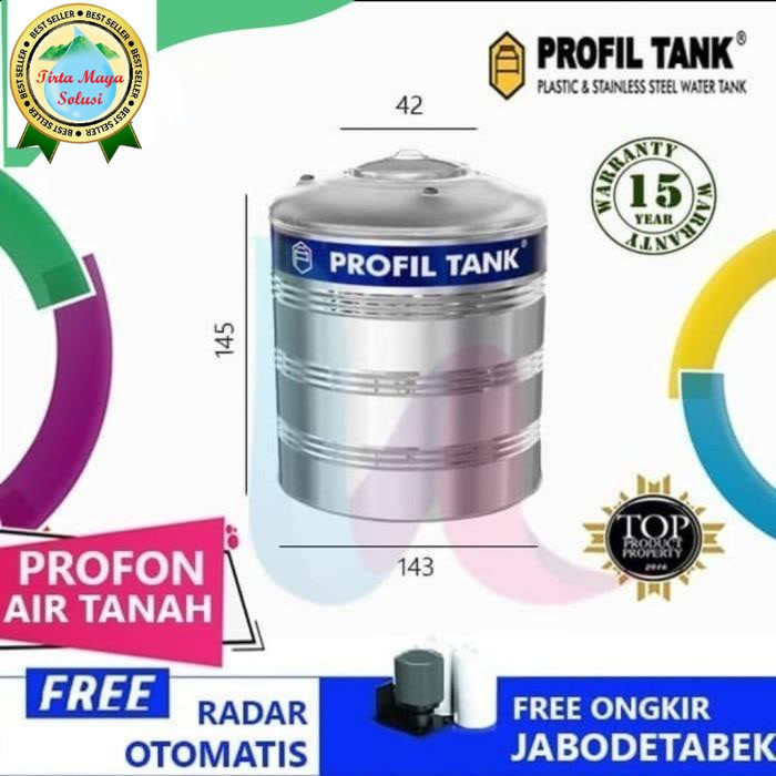 ✅Ready Tangki Air Toren Air 2500 Liter Stainles Profil Tank Ps2500 D Profon Diskon