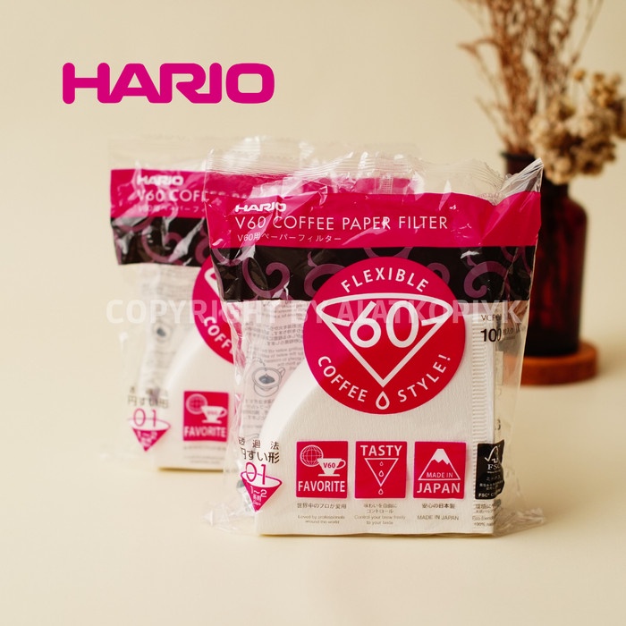 HARIO PAPER FILTER V60 01 ISI 110 / HARIO PAPER FILTER V60 VCF-01-110W
