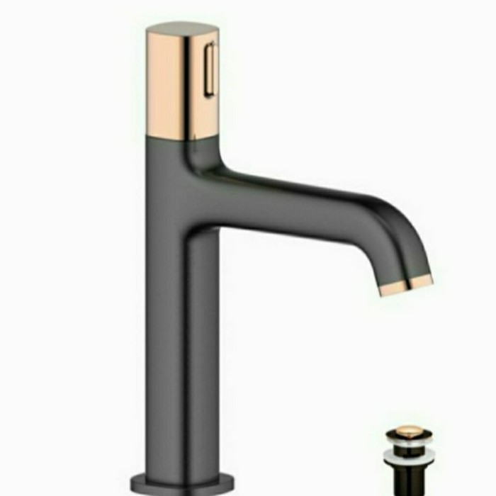 ✅Termurah Keran Wastafel Minimalis Rose Gold Black/Kran Wastafel Model Panjang Limited