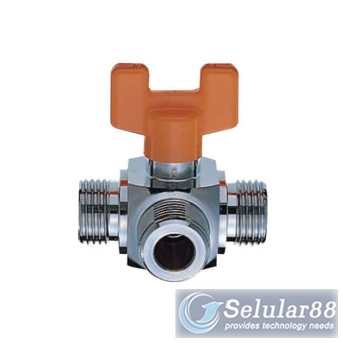 ✅Termurah San-Ei V 63 1/2 Stop Kran Ball Valve 3 Way L Port Keran Air Original Terbaru