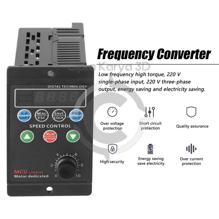 ✅Sale Motor Speed Controller Inverter Input 220V 1 Phase Output 3 Phase 750W Terbaru