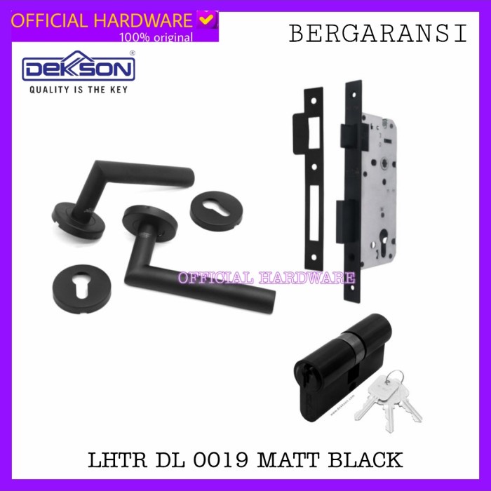 [Baru] Kunci Pintu Dekson Deluxe Lhtr 0019 Black Handle Pintu Dekson Original Diskon