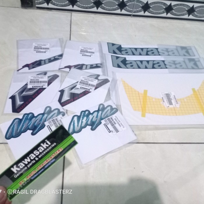 [New] Striping Stiker Full Set Ninja Rr Old Biru Dongker 2009 Original Diskon