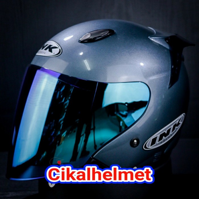[Ori] Ink Centro Solid All Grey Paket Ganteng Visor IridiumSpoiler Diskon