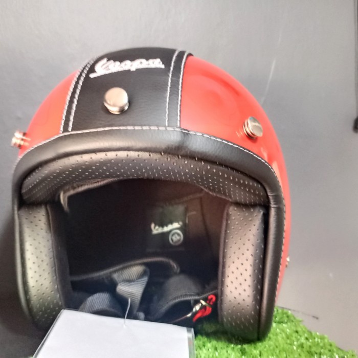[New] Helm Original Vespa Jet Touch Red Ukuran Xl Untuk Vespa Matic Diskon