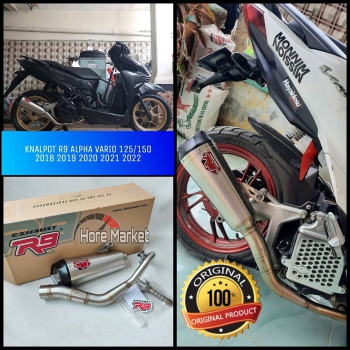 [Original] Knalpot R9 Alpha Series Knalpot R9 Vario New Vario 2018 Knalpot Racing Terbaru