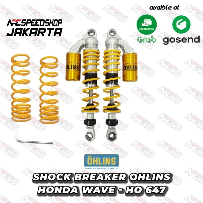 [Ori] Shockbreaker Ohlins Honda Wave 125I / 110 Ho- 647 Shock Ohlins Berkualitas