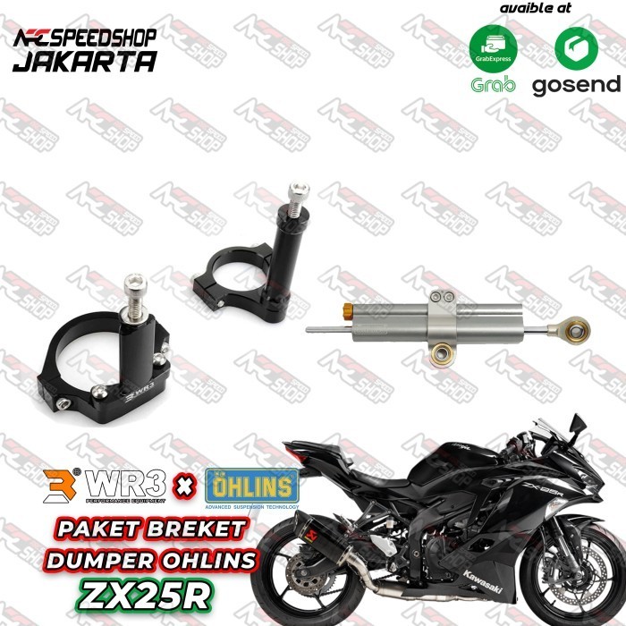 [Original] Steering Dumper Ohlins Stabilizer Zx25R Zx25 R  Dudukan Breaket Wr3 B Berkualitas