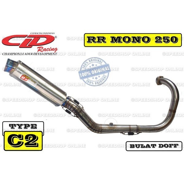 [Original] Knalpot Cld Ninja Rr Mono 250 Type C2 Silencer Doff Terbaru