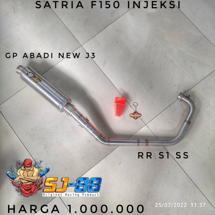 [Original] Knalpot Sj88 Satria Fufi Gp Abadi New J3 Stainless Header Rr S1 Terbatas