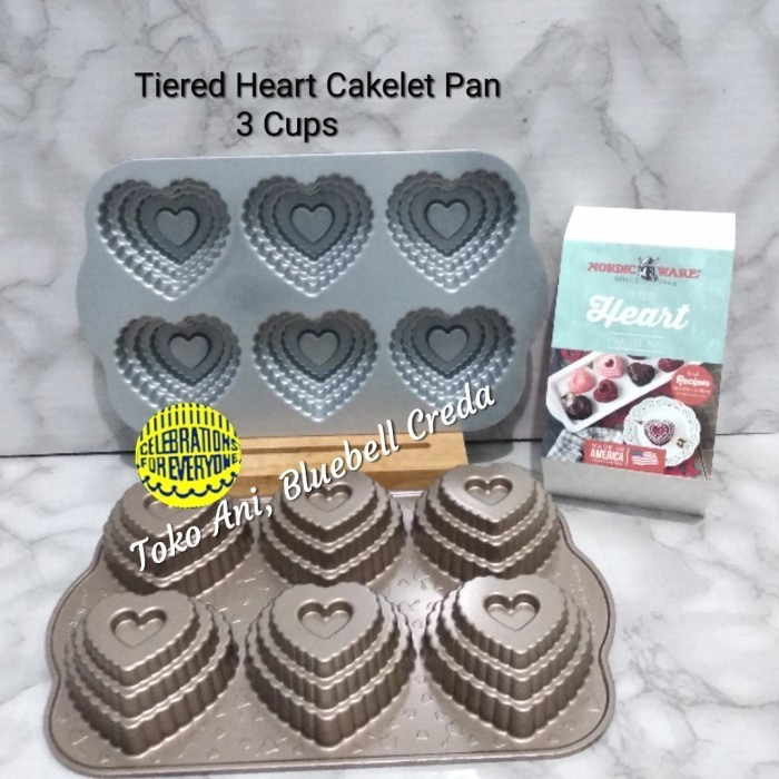 

[New Ori] Nordic Tiered Heart Cakelet Pan 6 Cav Terbatas