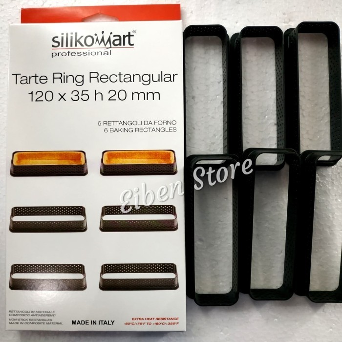 

[New Ori] Silikomart Tarte Ring Rectangular 120X35 H 20 Mm Set Of 6 Pcs Diskon