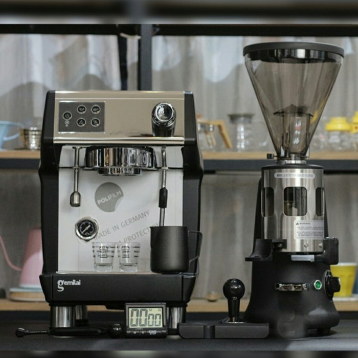 [New Ori] Paket Mesin Kopi Gemilai Crm 3200C Grinder Maquinos M38 Dosser Limited