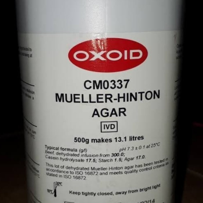 [New] Mueller Hinton Agar 500G - Oxoid Cm0337B Limited