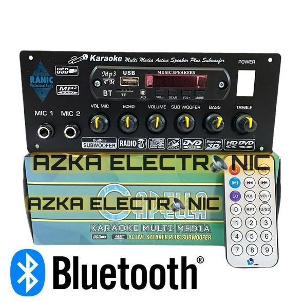 Kit Power Amplifier Speaker Aktif Stereo Karaoke Plus Bluetooth - MP3