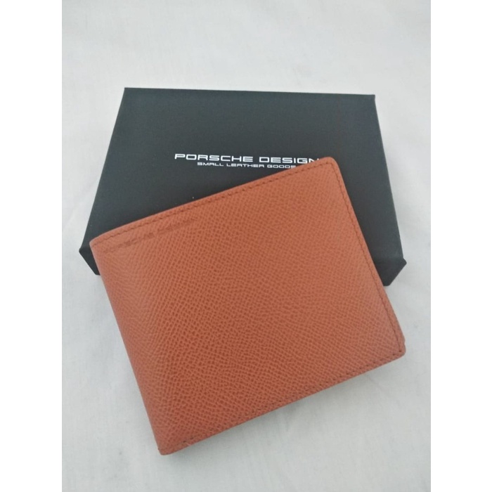 ✅New Dompet Porsche Design Perancis Klasik Penyimpan Kartu Orange Diskon