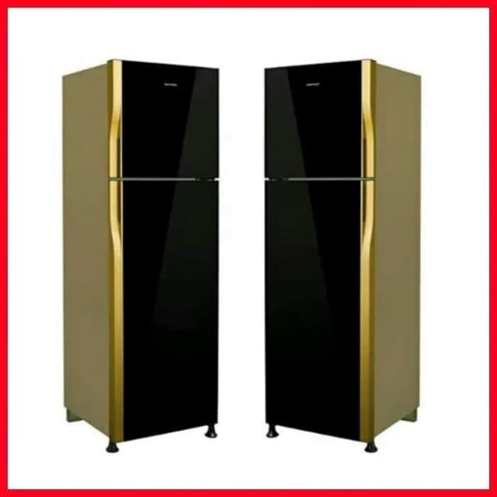 [Baru] Prm21Qx - Kulkas Polytron 2 Pintu Belleza3 210L Black Glass Limited