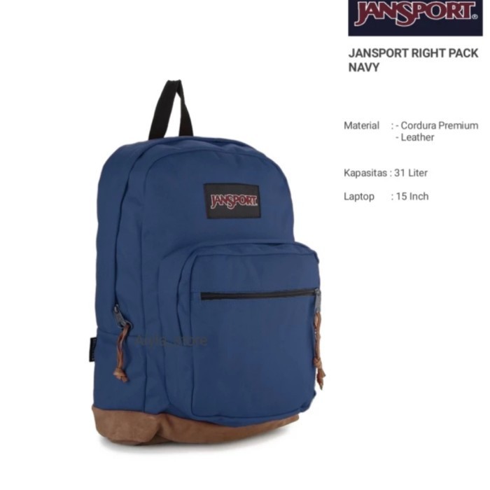✅New Tas Backpack Jansport Right Pack NavyTas Ransel Jansport Right Pack Terbaru