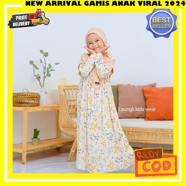 Baju Busana Muslim Anak Perempuan Gamus Ansk Cewe Umur 5 6 7 8 Tahun Gamis Anak Tanggung Kekinian Gs