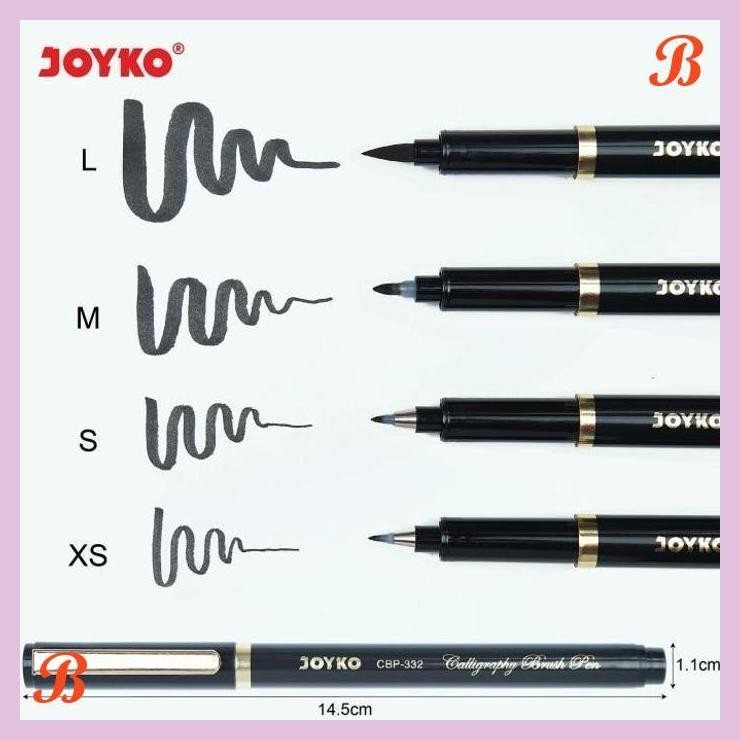 

| KG | JOYKO CALLIGRAPHY BRUSH PEN SET 4 PEN PENA KUAS KALIGRAFI CBP-332-4