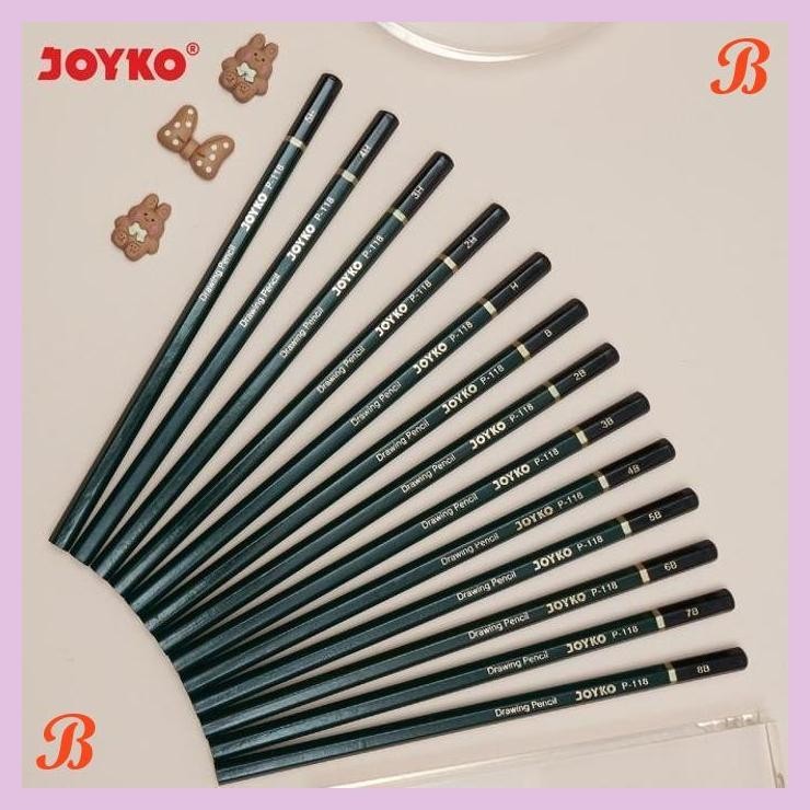 

| KG | JOYKO DRAWING PENCIL SET 14 SKETCH PENSIL GAMBAR JOYKO SKETSA P-118