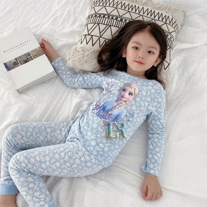 SC PA-018 Piyama Anak Perempuan Frozen ElsaNyaman Dipakai