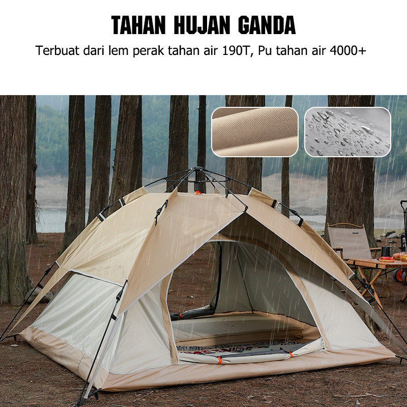 [LEV COLLECTIONS] BUY IT NOW  Tenda camping 4 orang doubel layar tenda camping 4 orang tenda