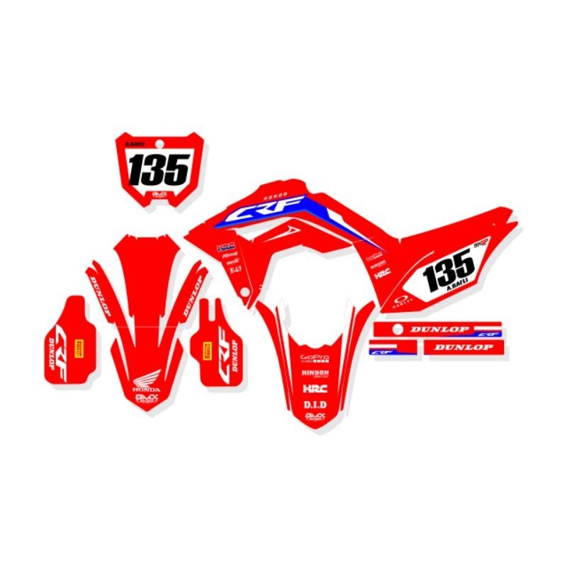 DECAL CUSTOME HONDA CRF 150 L MERAH ORIGINAL LIMITED DECALS
