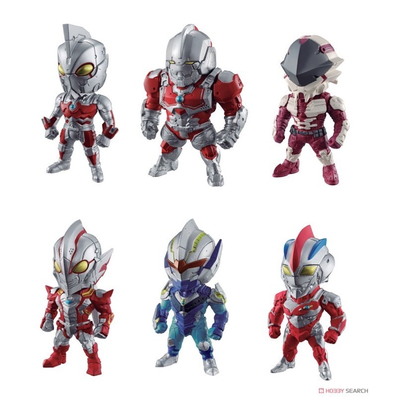 [Ori] Converge Heroes Ultraman 02 Bandai Mini Figure Set 6Pc Hero'S Ultraman Terbatas