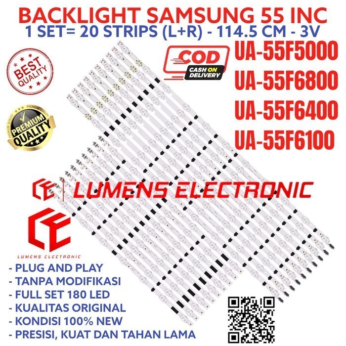 [New] Backlight Lampu Led Samsung Ua55F6100 Ua55F6400 Ua-55F6100 Ua-55F6400 Limited